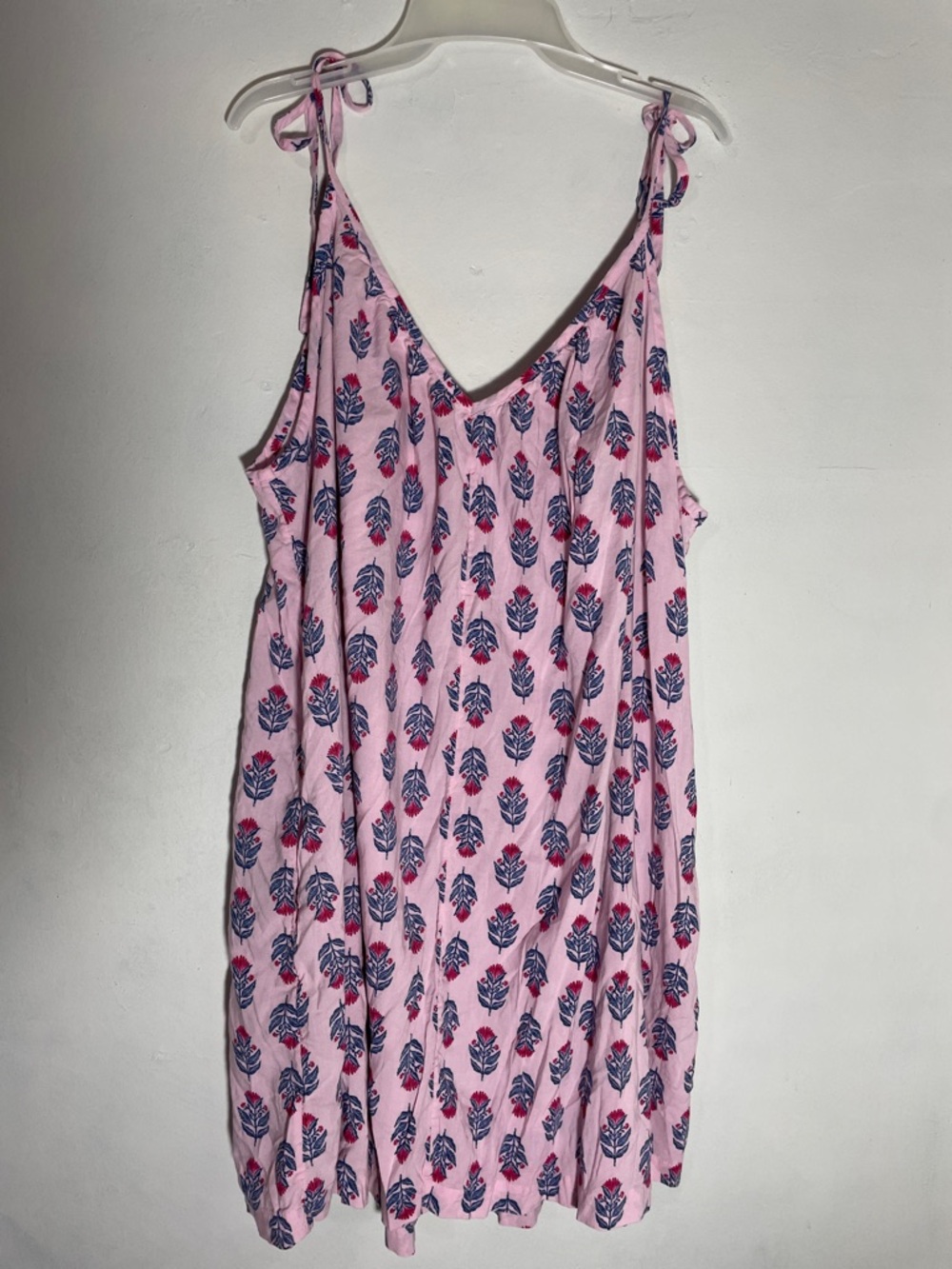 OLD Navy Sleeveless Tie-Shoulder Block Print Swing Mini Dress XXL - Picture 10 of 13